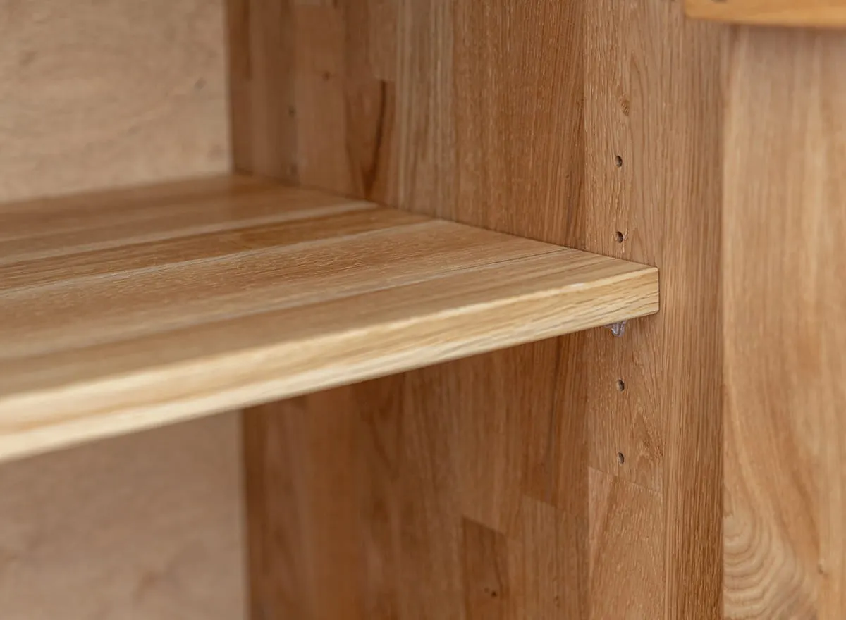 Komoda TV dębowa COLLODI olejowana szeroka 4-drzwiowa 185 cm - dąb olejowany - ZICOL07