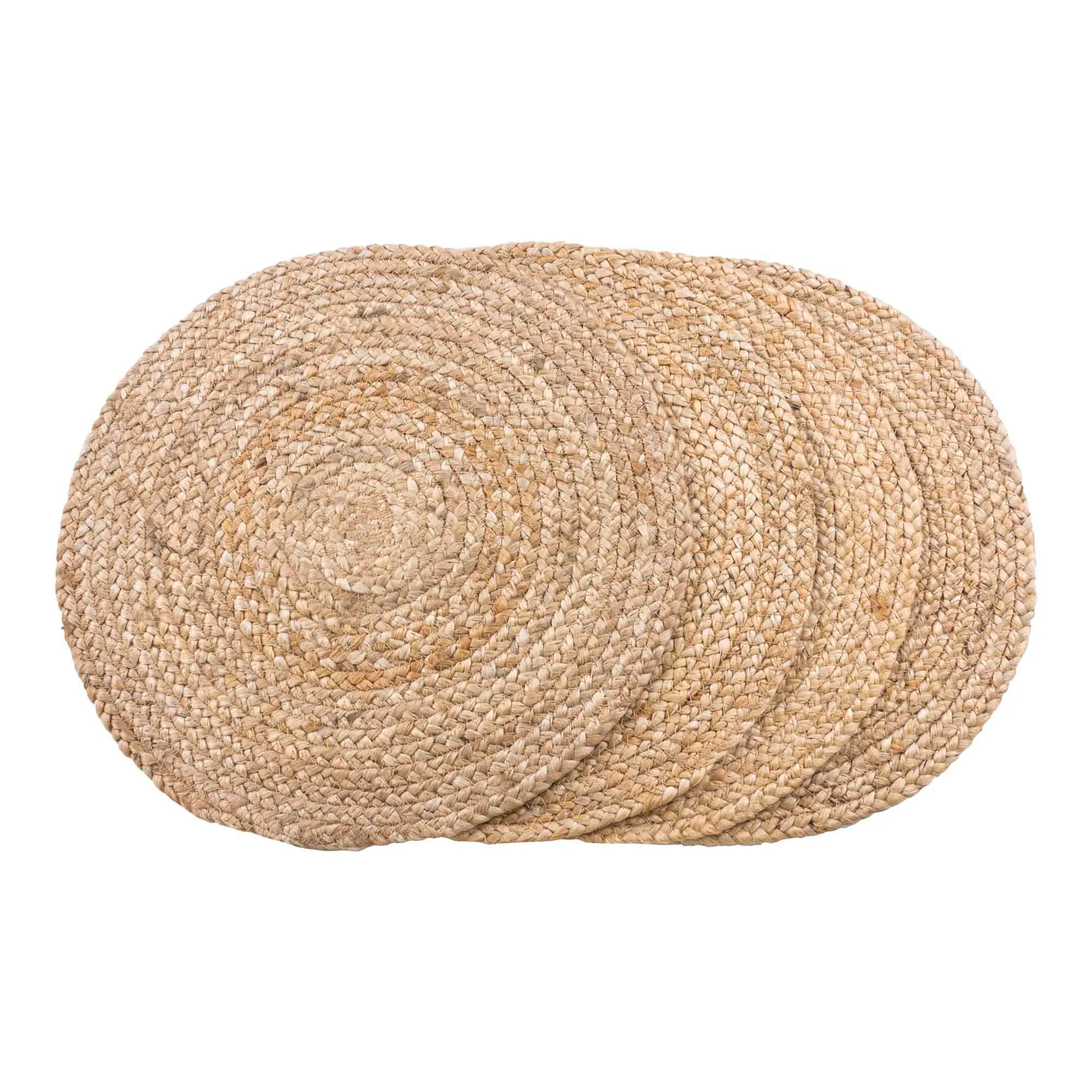 Podkładka z plecione juty BOMBAY zestaw 4 szt. fi38 cm naturalna Podkładka z plecione juty BOMBAY zestaw 4 szt. fi38 cm naturalna