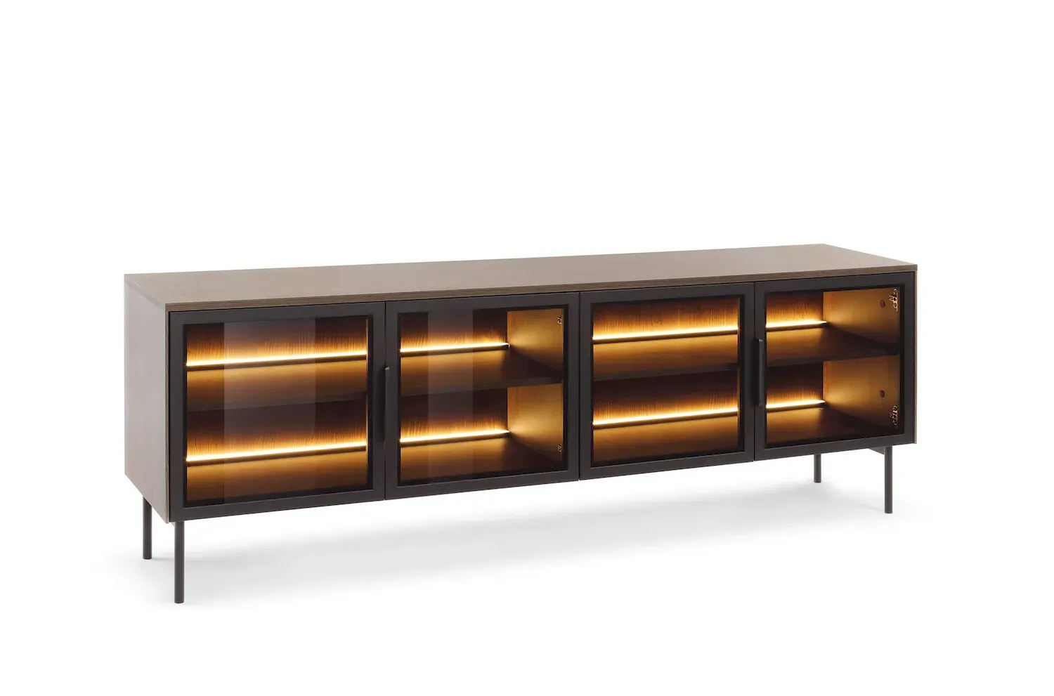 Szafka RTV LUMI RTV 4-drzwiowa z oświetleniem LED dąb dunin Szafka RTV LUMI RTV 4-drzwiowa z oświetleniem LED dąb dunin