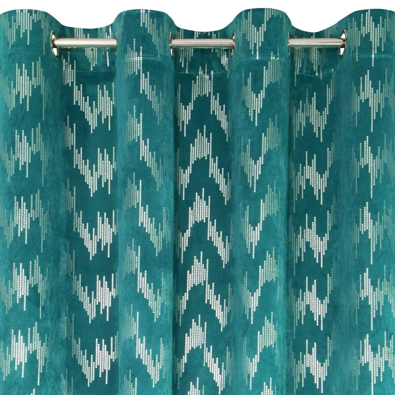 ZASŁONA GOTOWA CHILL 140 X 250 CM TURKUSOWY - EU_372943