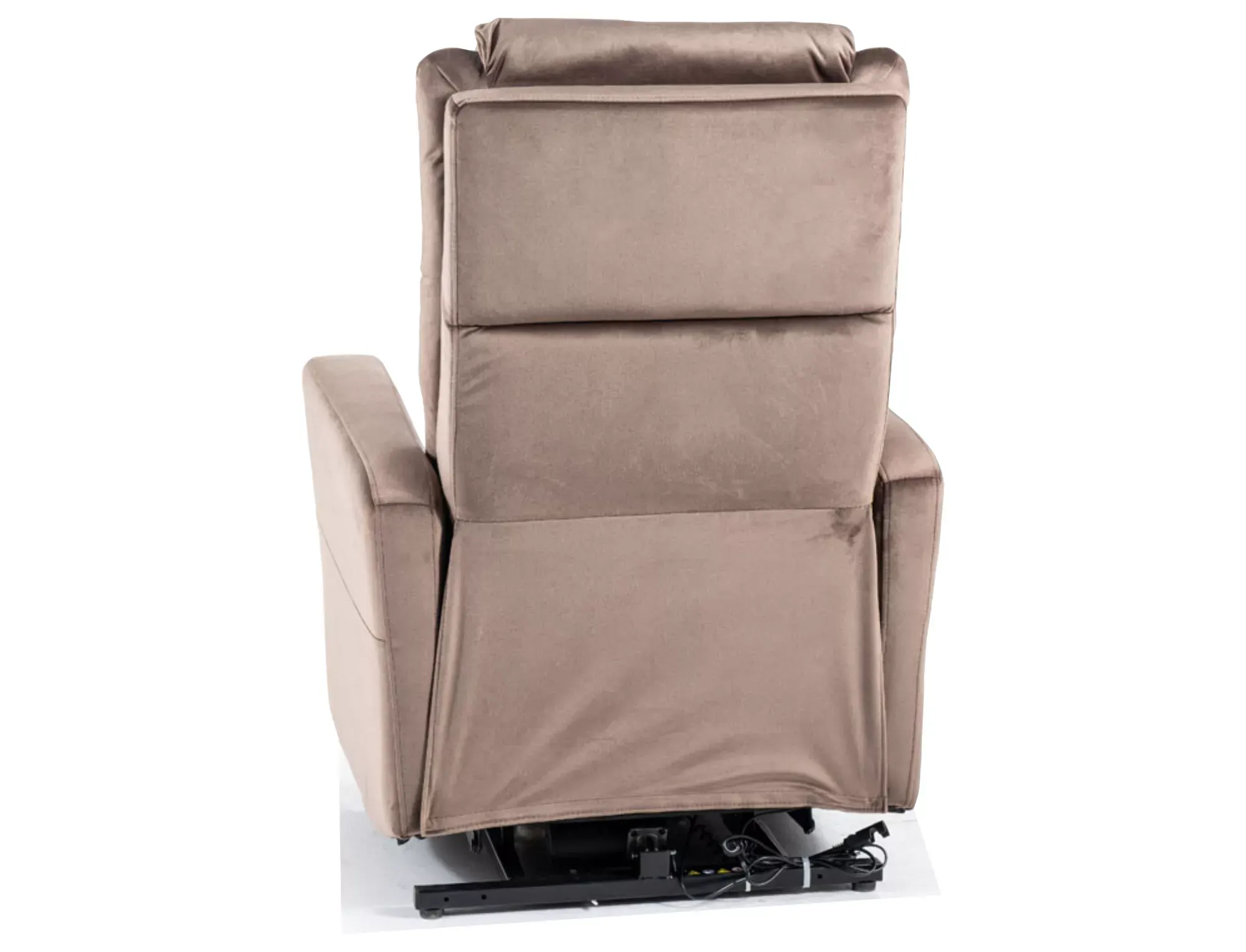 Fotel rozkładany elektrycznie ADONIS Funkcja pionizacji, regulowany zagłówek, USB VELVET ciemny beż 40 - ADONISVCBE