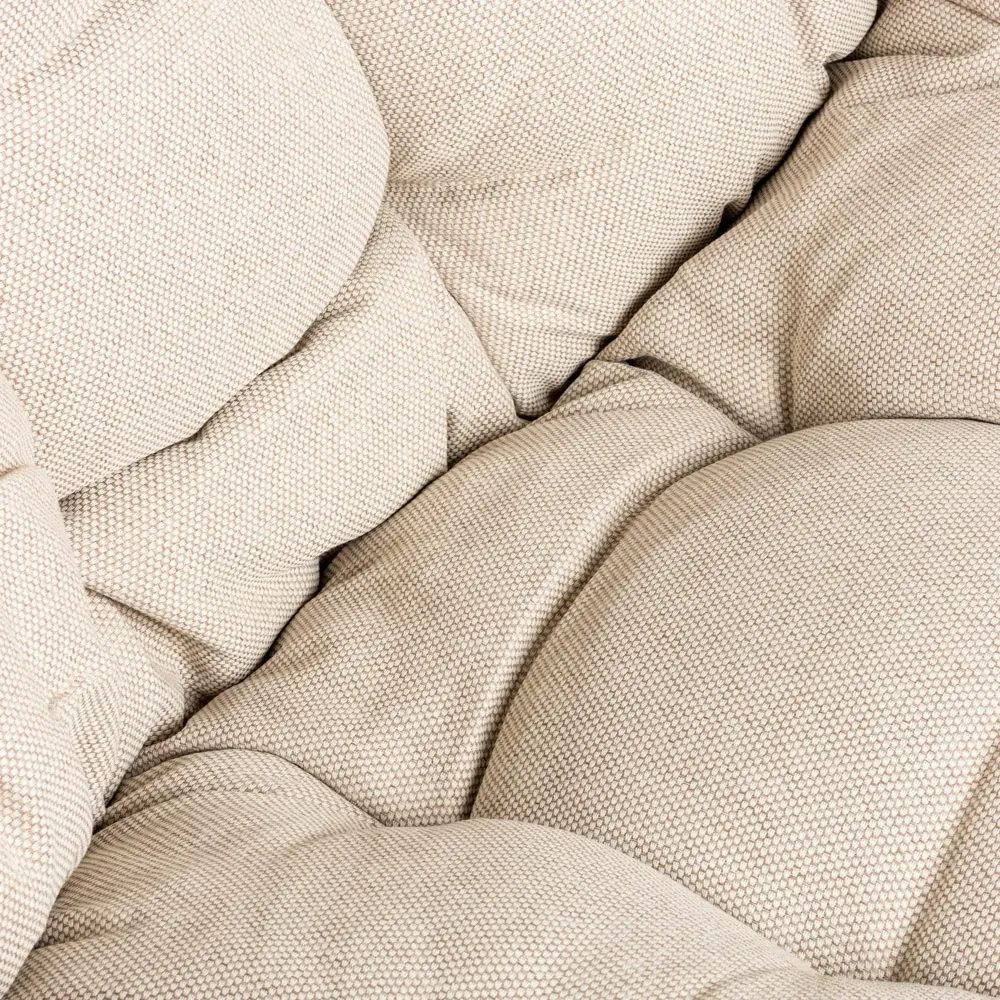 Fotel ogrodowy polirattanowy HOLAND z poduszką beżowy - MI_5905610255503