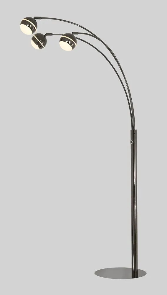 lamp, floor lamp, arc lamp, multi-light, metallic