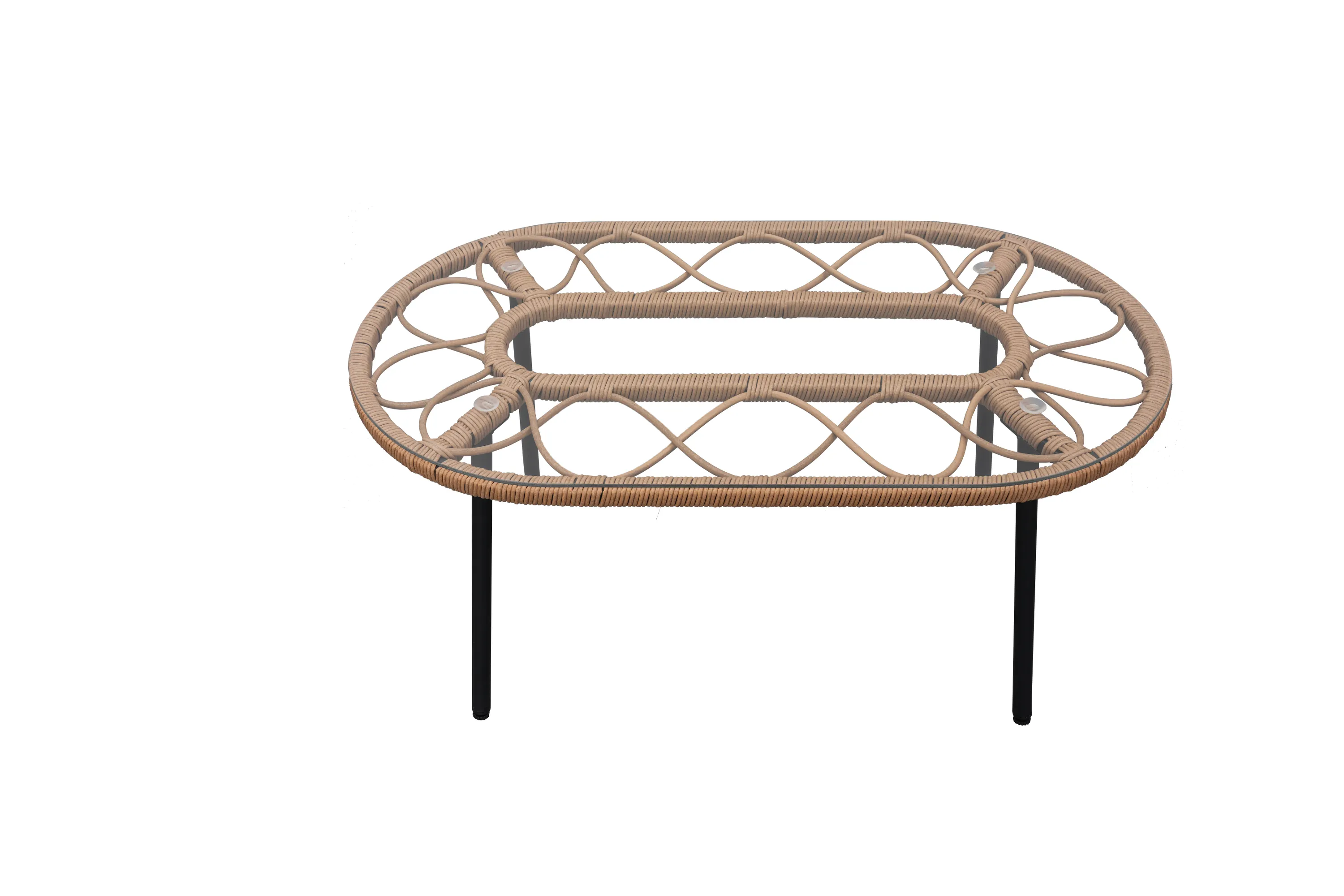 Zestaw ogrodowy wypoczynkowy PLAIT 4-set technorattan szary Zenjoy - PLAIT_SZARY