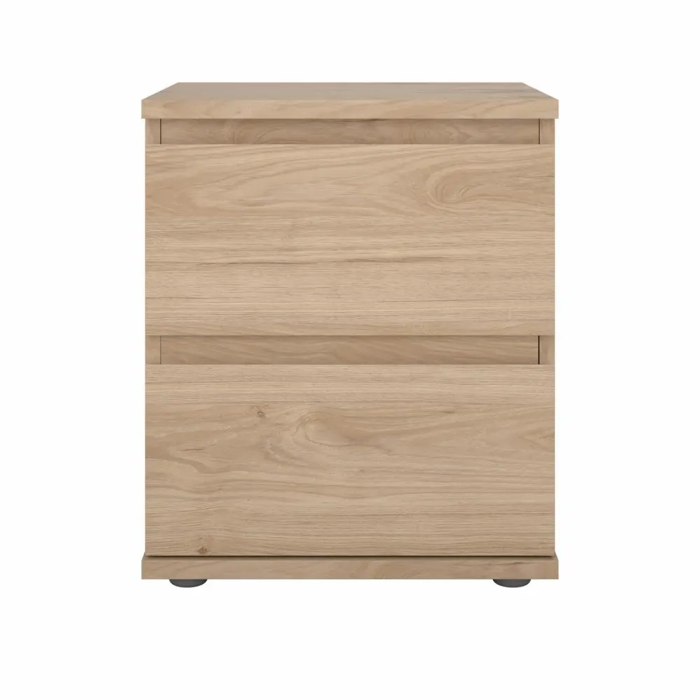 szafka nocna, drewniana, szafka nocna z szufladami, naturalny dąb, mebel drewniany