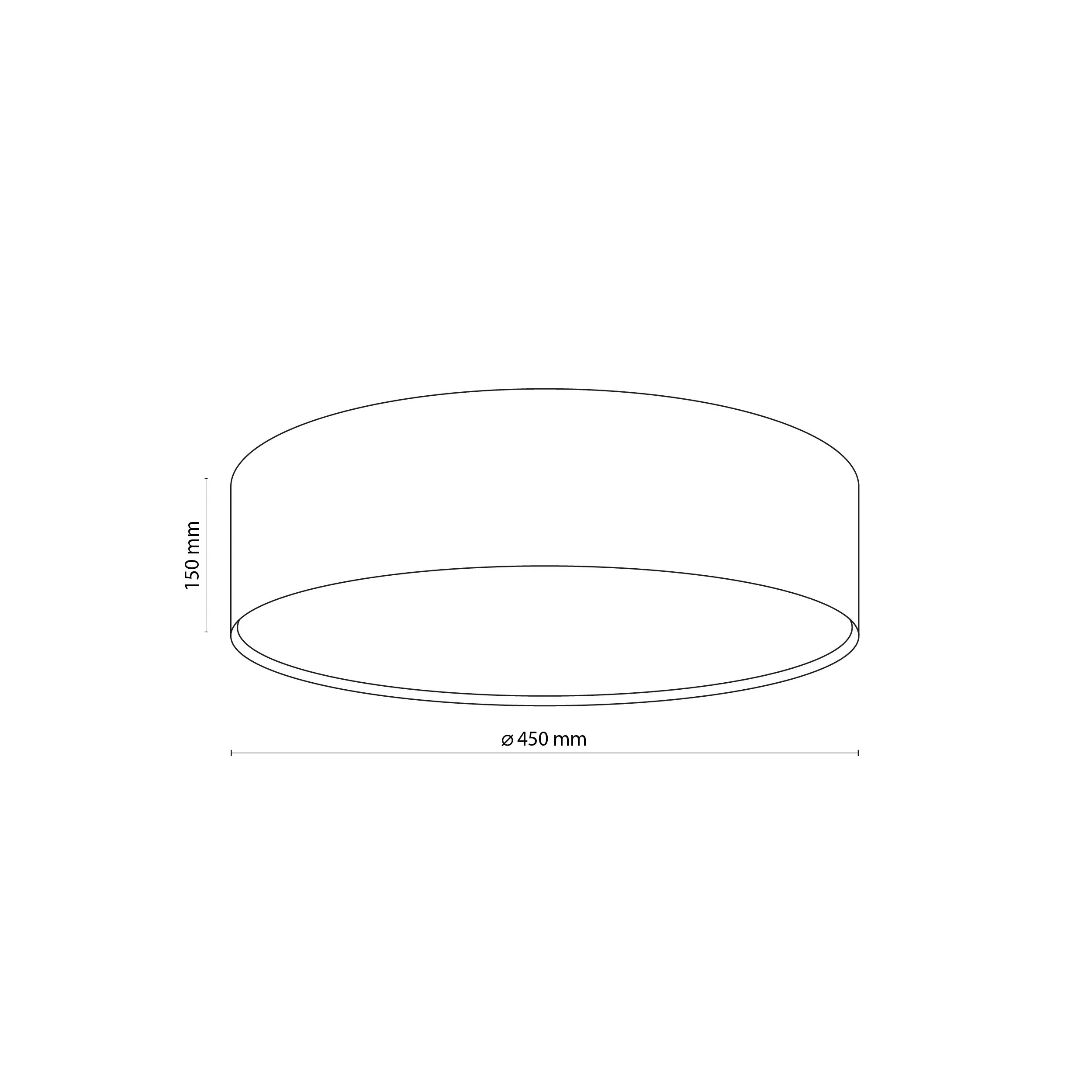 Lampa sufitowa RONDO złota z białym kloszem okrągła 45x15cm - TK_4842