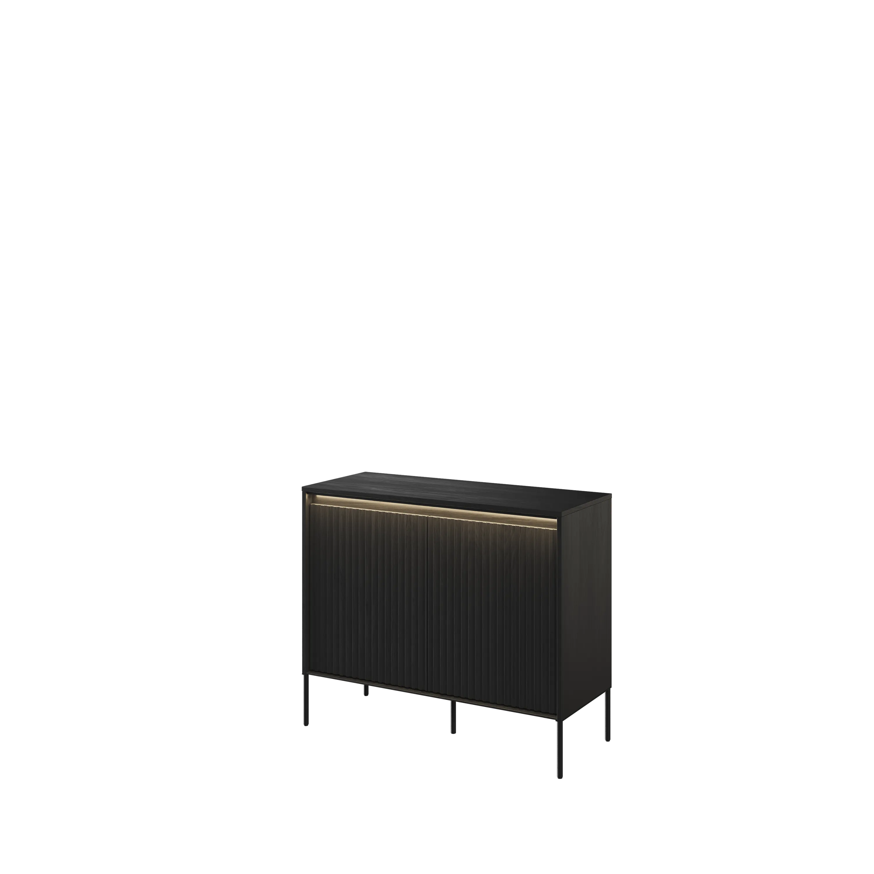 Komoda z oświetleniem TREND TR-02 2D czarna - TR2C-V2