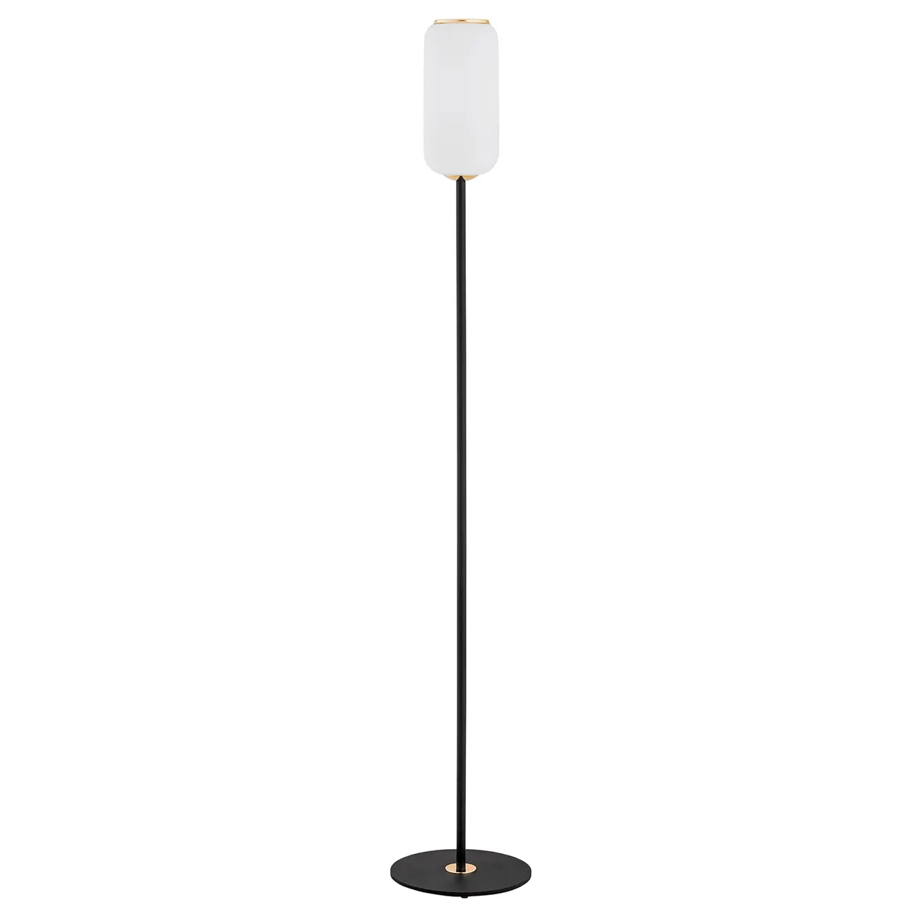 Lampa podłogowa VALIANO metalowa czarna złota biała 161 cm - 4995