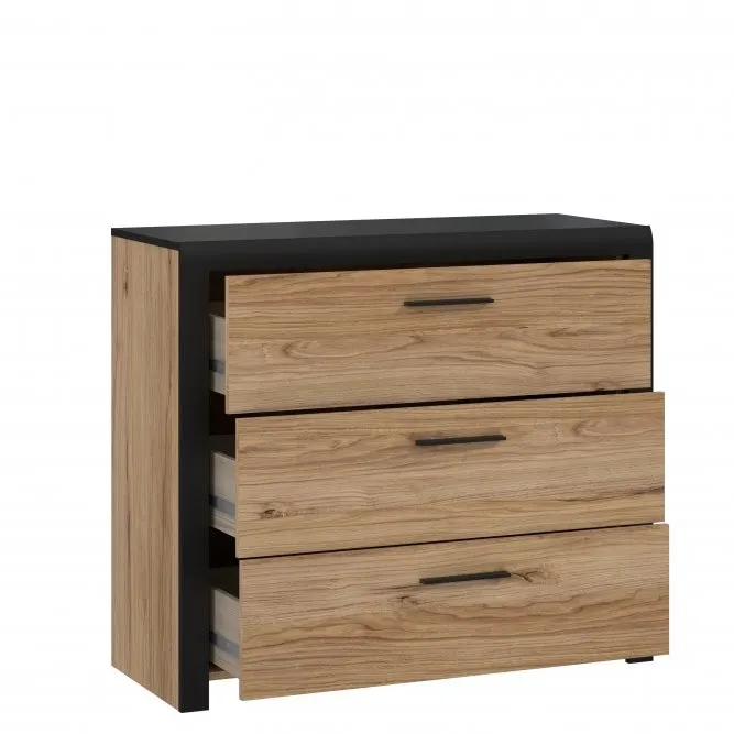 Komoda z 3 szufladami DALATE dąb katania - DQLK211-M265