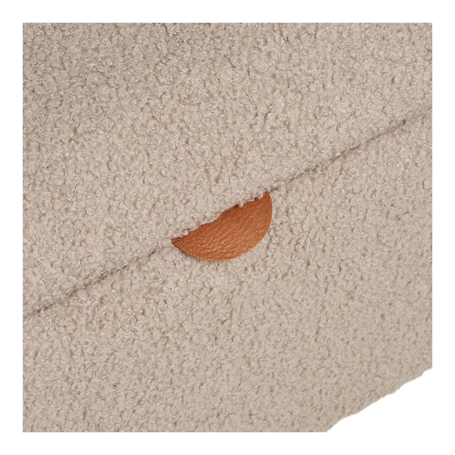 Ławka tapicerowana z pojemnikiem HARLOW 95x37x45 cm boucle beżowa - 1401310