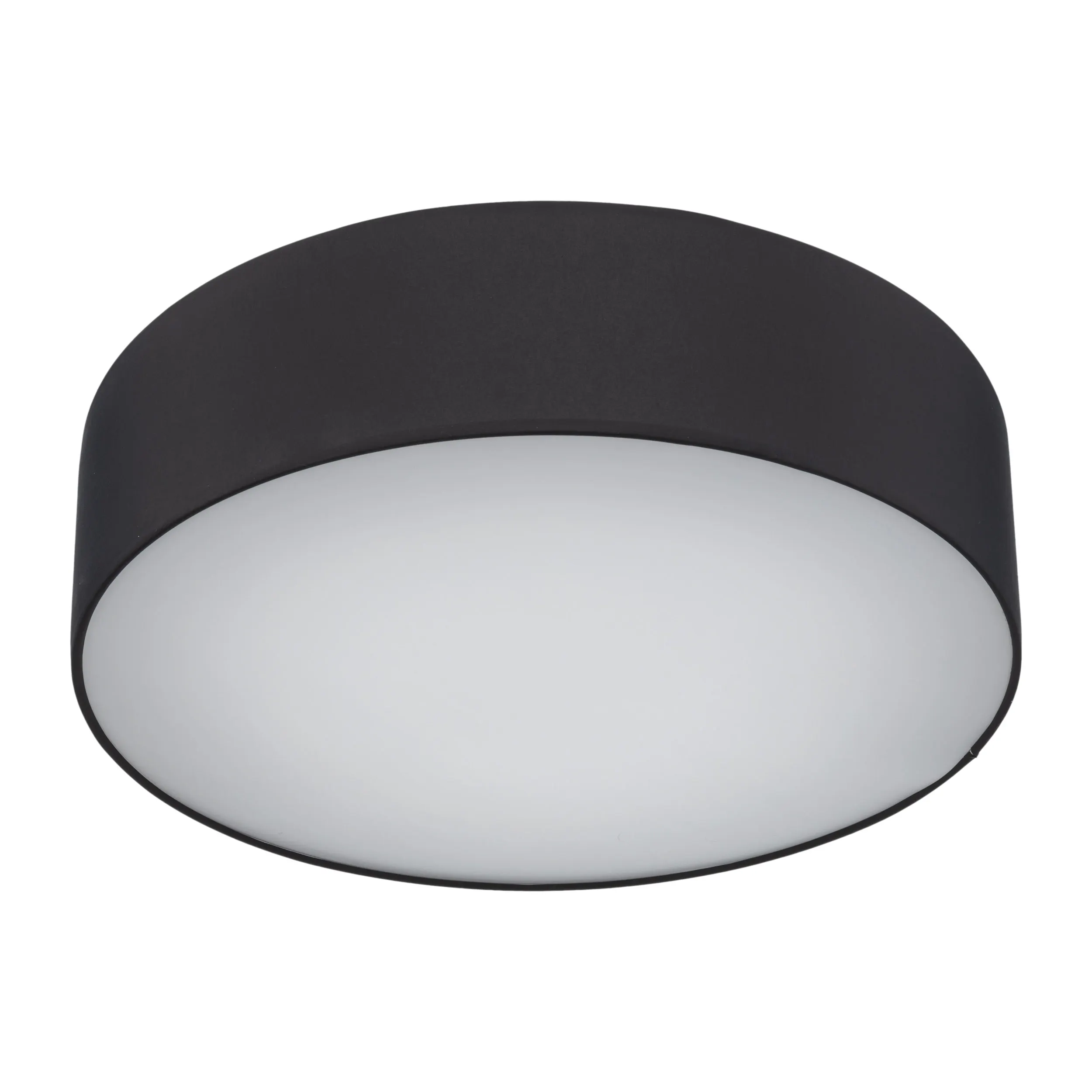 Lampa sufitowa RONDO czarna na podstawie z białym kloszem okrągła 60x35cm - TK_4245