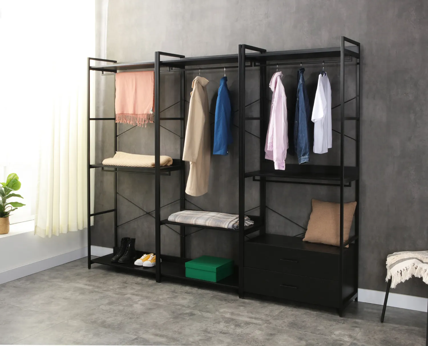 REGAŁ RIN C CZARNY - RINCC