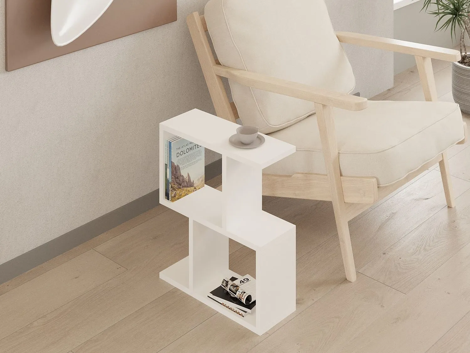 Stolik boczny wielofunkcyjny ZET 45x17 cm biały - ASI_835PUQ2813