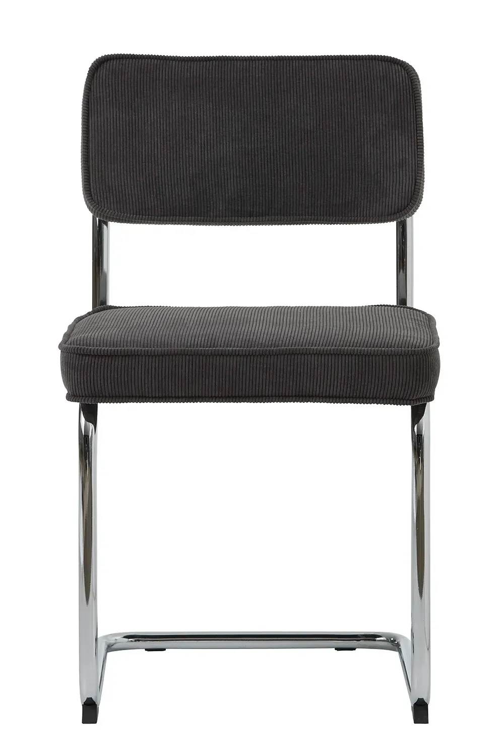 Krzesło na płozach RUPERT Robin A16 szare/chromowane - UN_37285107