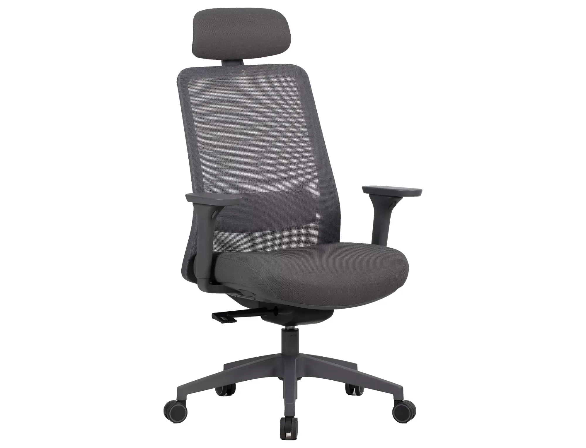 Fotel biurowy obrotowy Q718H ergonomiczny szary