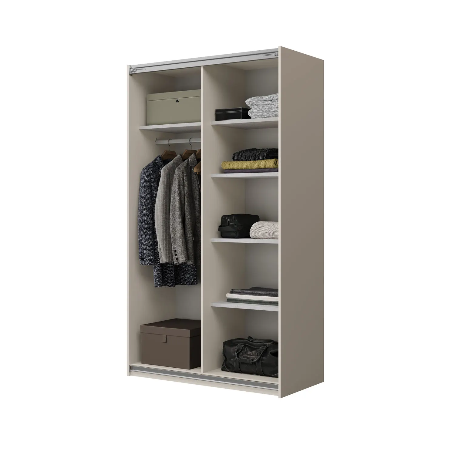 Szafa 2-drzwiowa CUBE drzwi przesuwne 120x210 kaszmirowa - 24KSOF64