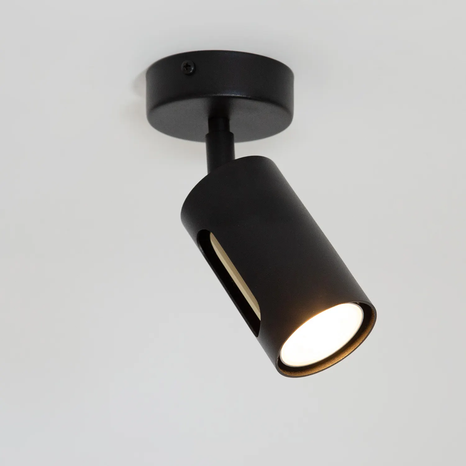 Kinkiet stalowy FLOW 1 czarny złoty - SI_41216