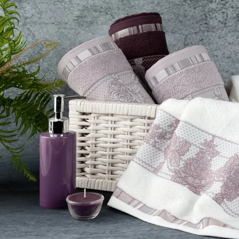 RĘCZNIK ISABEL (03) 70 X 140 CM CIEMNOFIOLETOWY - EU_410705