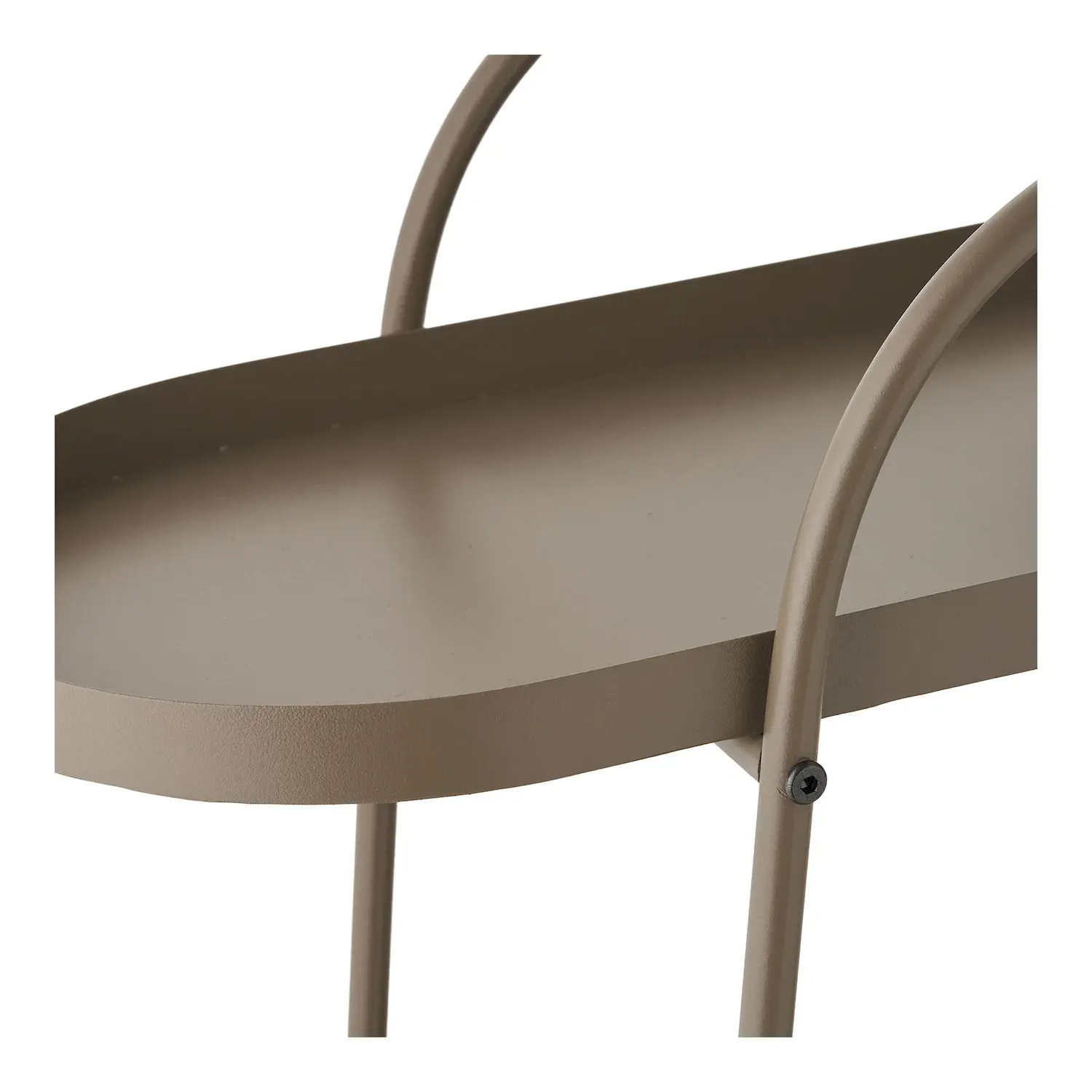 Wózek barowy stalowy na kółkach EMPOLI 2 półki 27,5x60x64 cm brązowy - 3301020