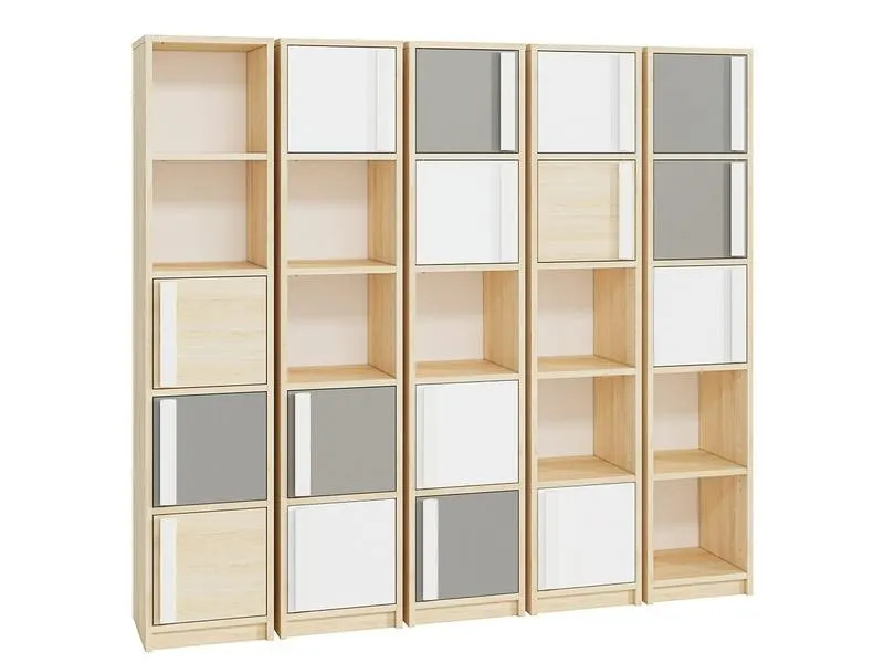 Regał otwarty DROP 06 z możliwością montażu wstawek frontowych buk fjord - 1DROP0601-001