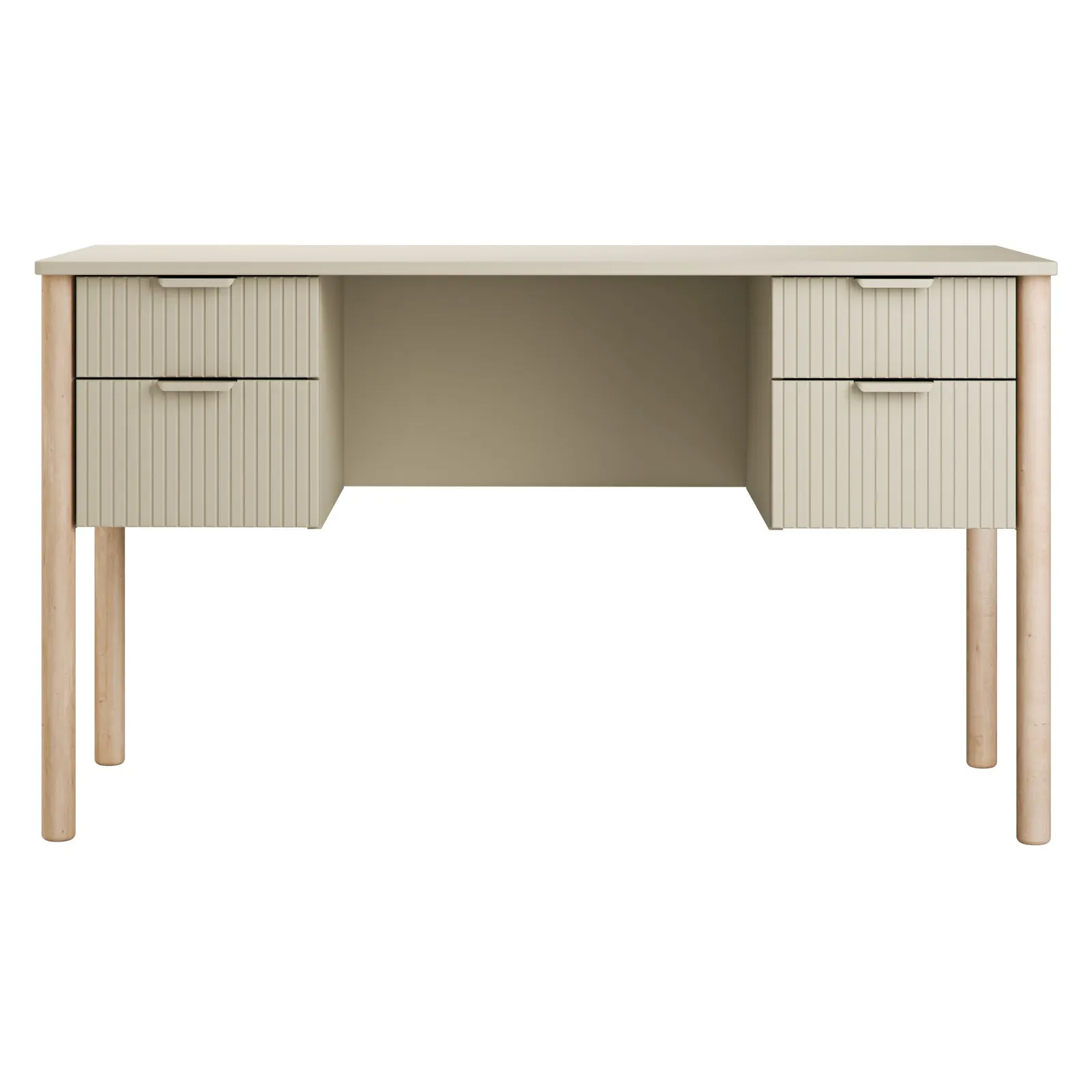 Biurko z szufladami MILOO 125 cm beżowe - PIN_045-505-945