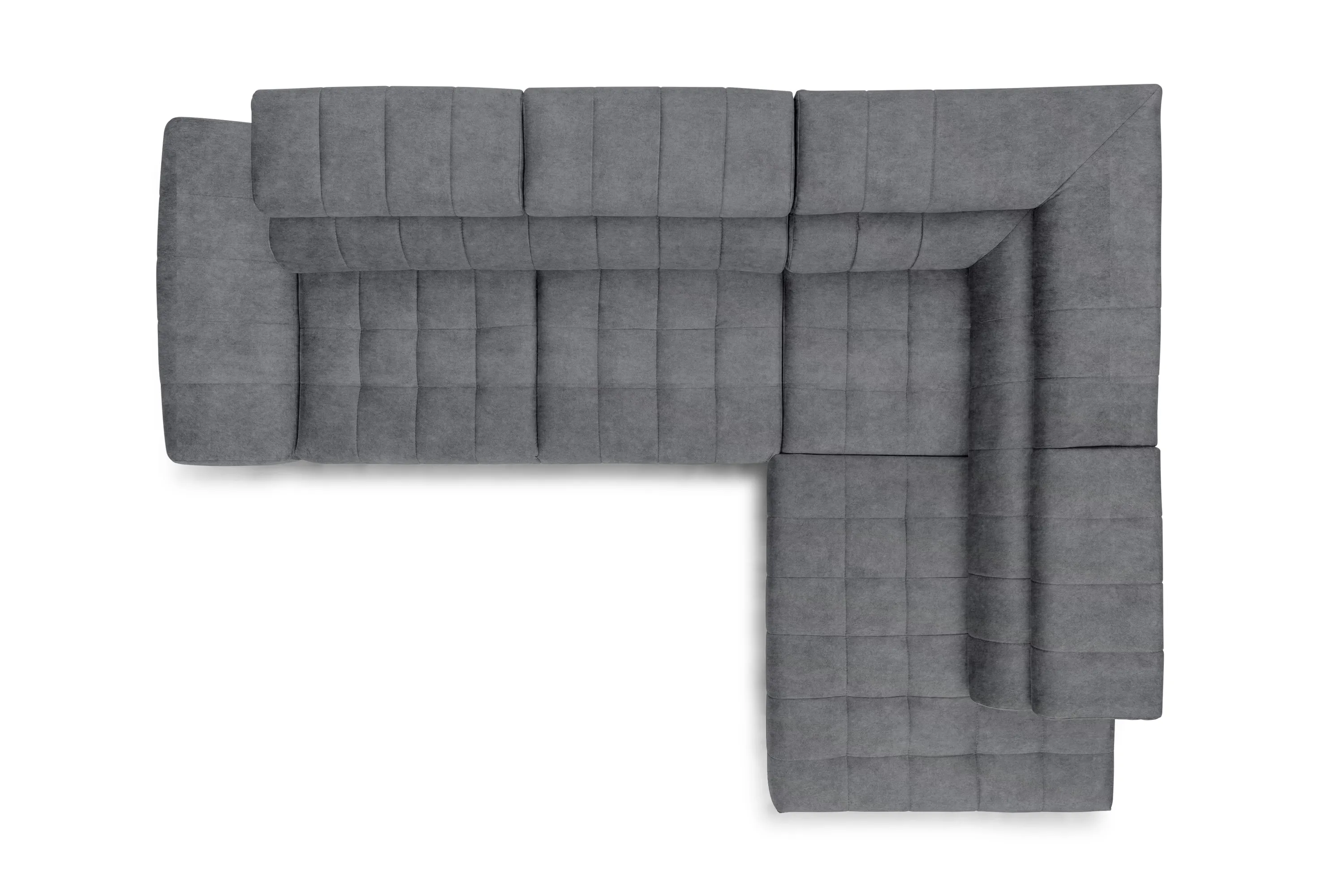 Narożnik lewostronny VALORIS L regulowane zagłówki i podłokietniki tkanina Cloud 82 szary - B_162909