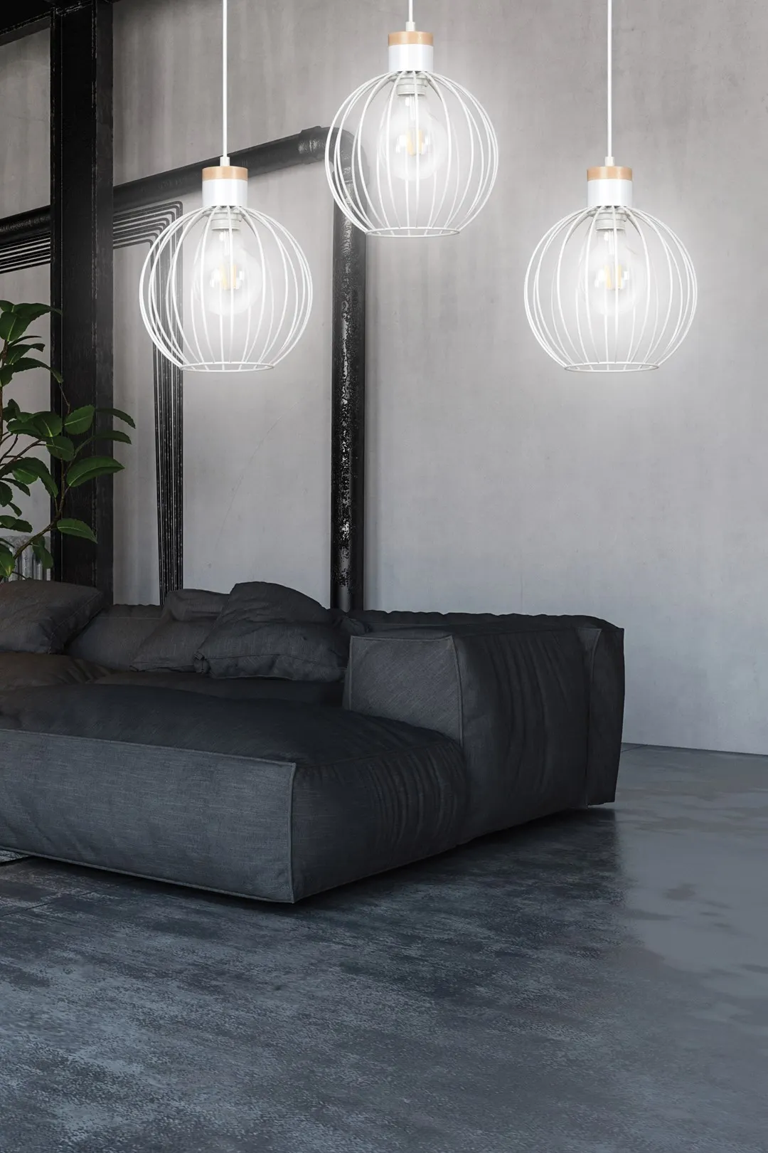 Lampa wisząca BARBADO Biały 755/3 - 755/3