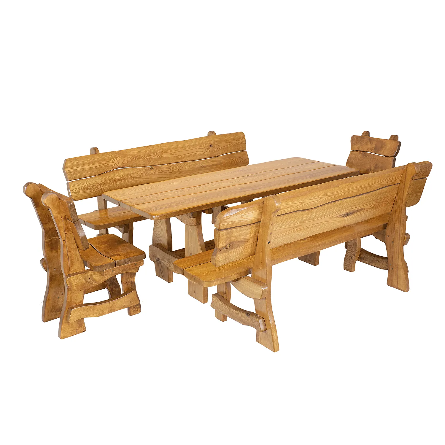 Krzesło ogrodowe drewniane ERYK olcha kolor dąb powłoka ochronna - DR_MO217_KRZESLO