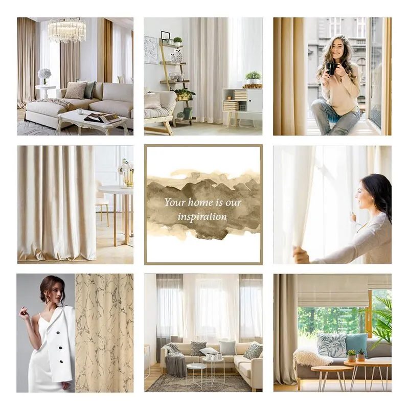 ZASŁONA GOTOWA WERA 140 X 250 CM KREMOWY - EU_391731