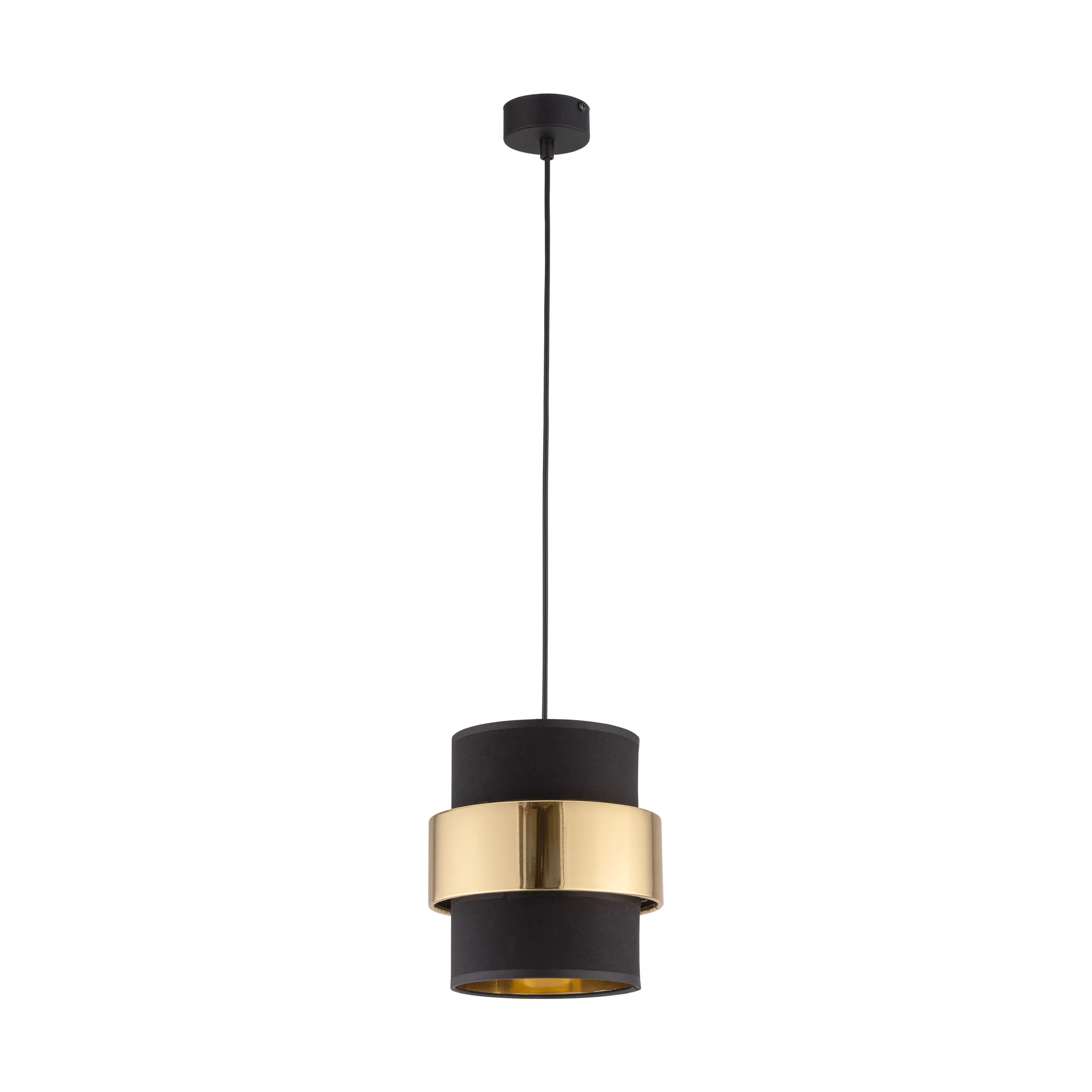 Lampa wisząca CALISTO czarna ze złotym elementem 160x20cm