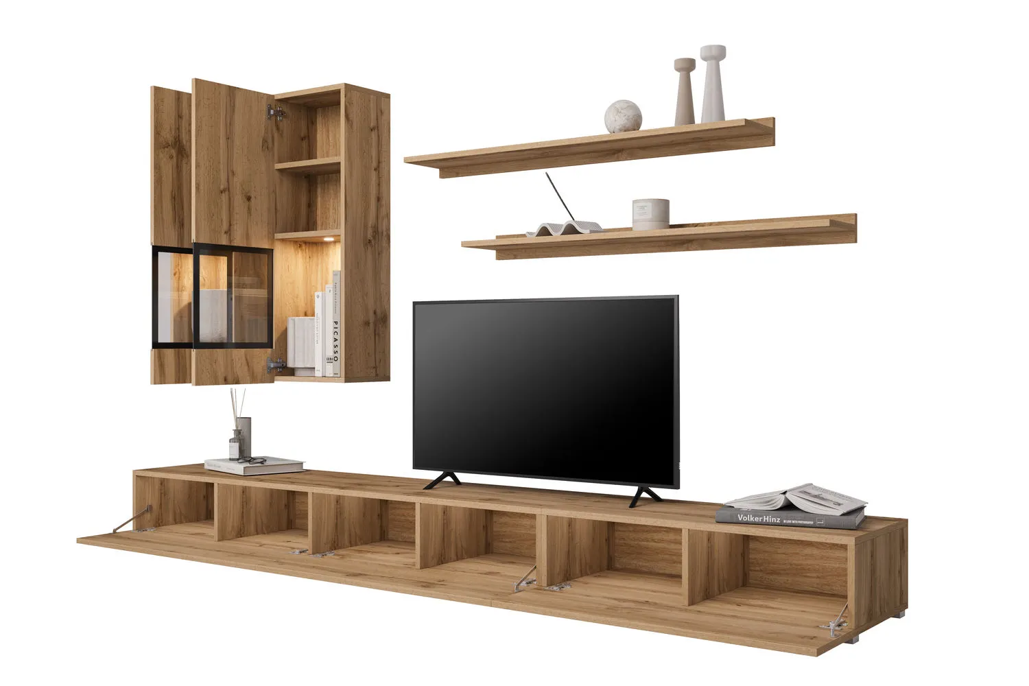 Meblościanka 5-częściowa BAROS 10 dąb wotan - 24N0BM10