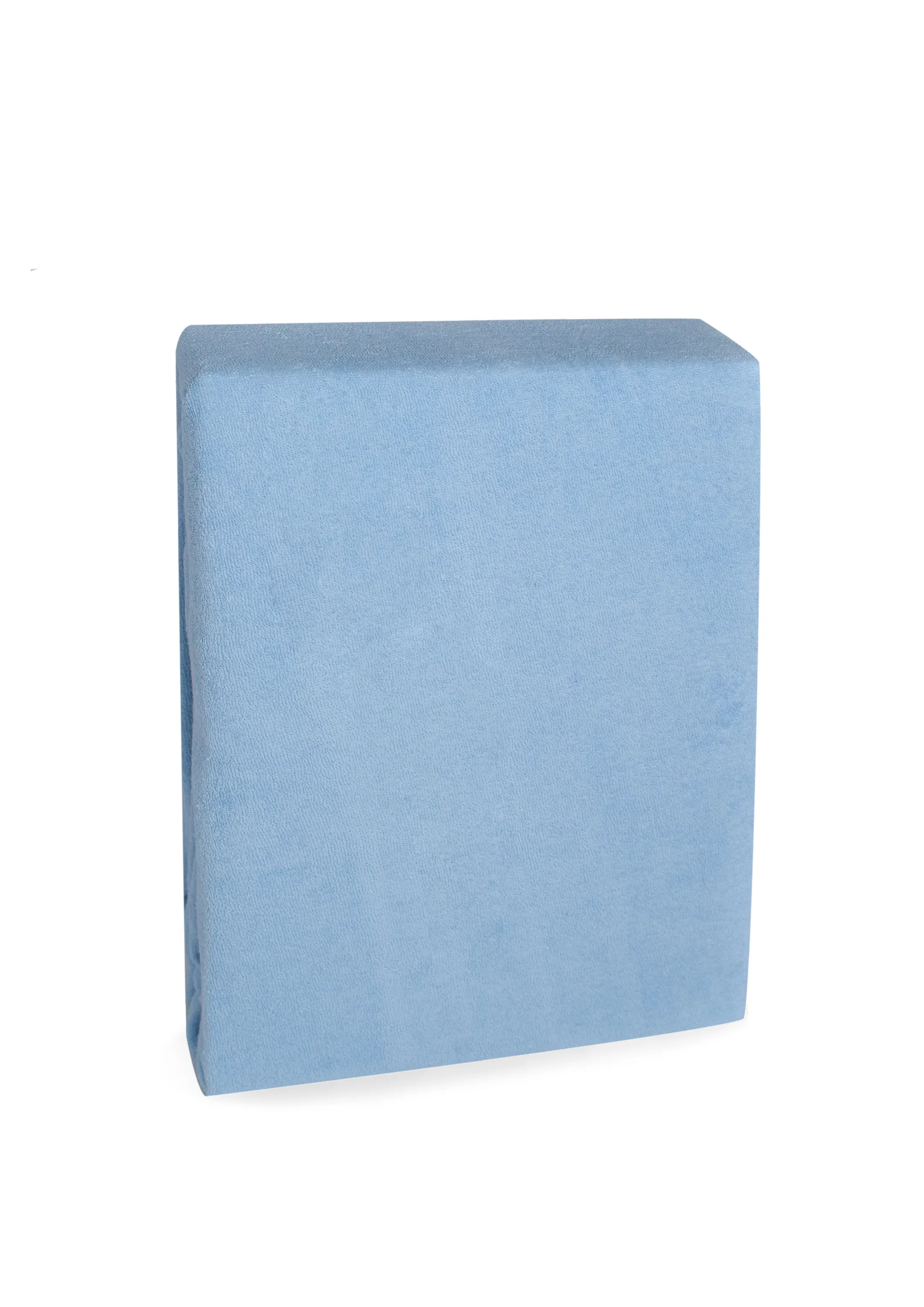 Prześcieradło frotte z gumką VANILLE 180X200+25 bawełna 80% niebieski Meble