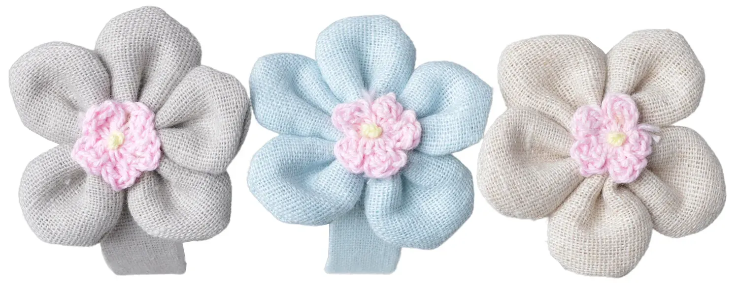 Komplet serwetników lnianych KWIATKI 3 sztuki wielokolorowe Komplet serwetników lnianych KWIATKI 3 sztuki wielokolorowe