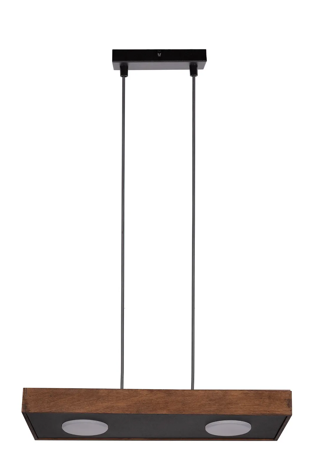 Lampa wisząca DALIA 2 prostokątna czarno-brązowa Lampa wisząca DALIA 2 prostokątna czarno-brązowa