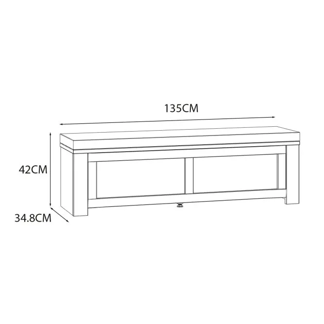 Ławeczka tapicerowana CHISBURY - dąb riviera, modrzew jasny sibu - BHLD011-M482