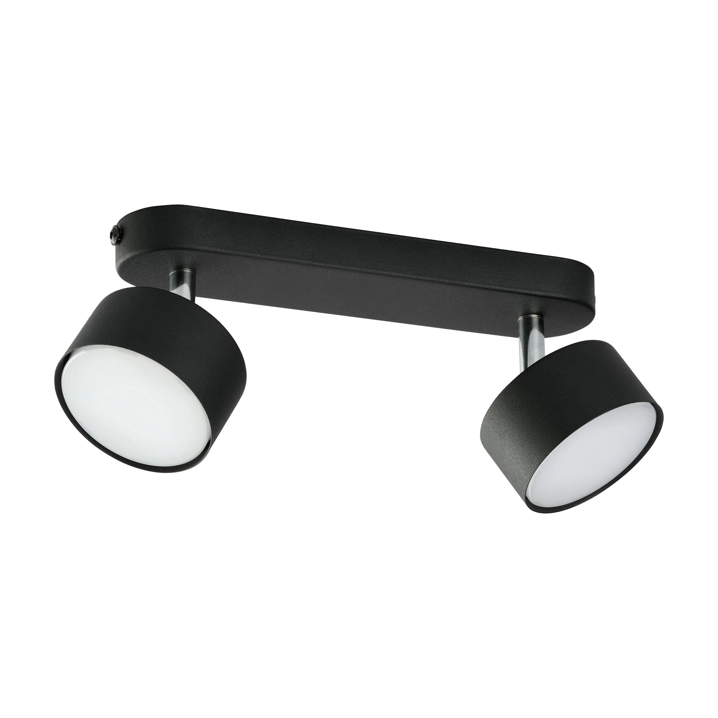 Lampa sufitowa CLARK czarna z chromowanymi elementami na listwie 32x14x11cm