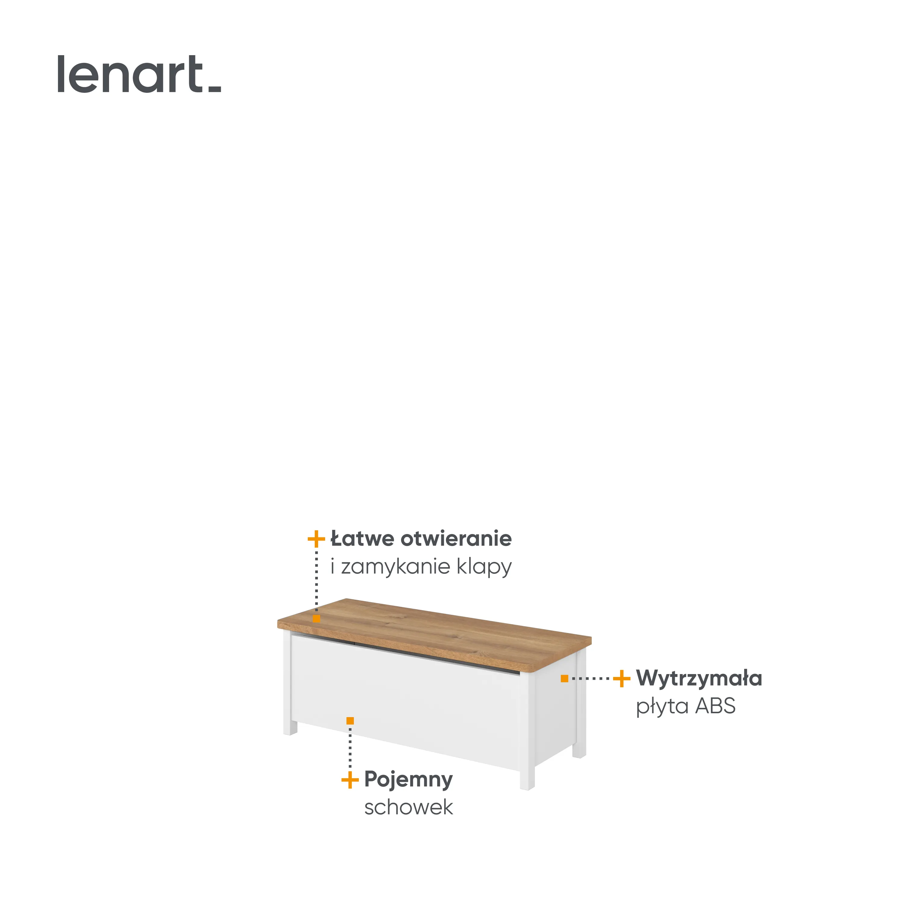Skrzynia na zabawaki Story SO-10 biała - SO10BDN