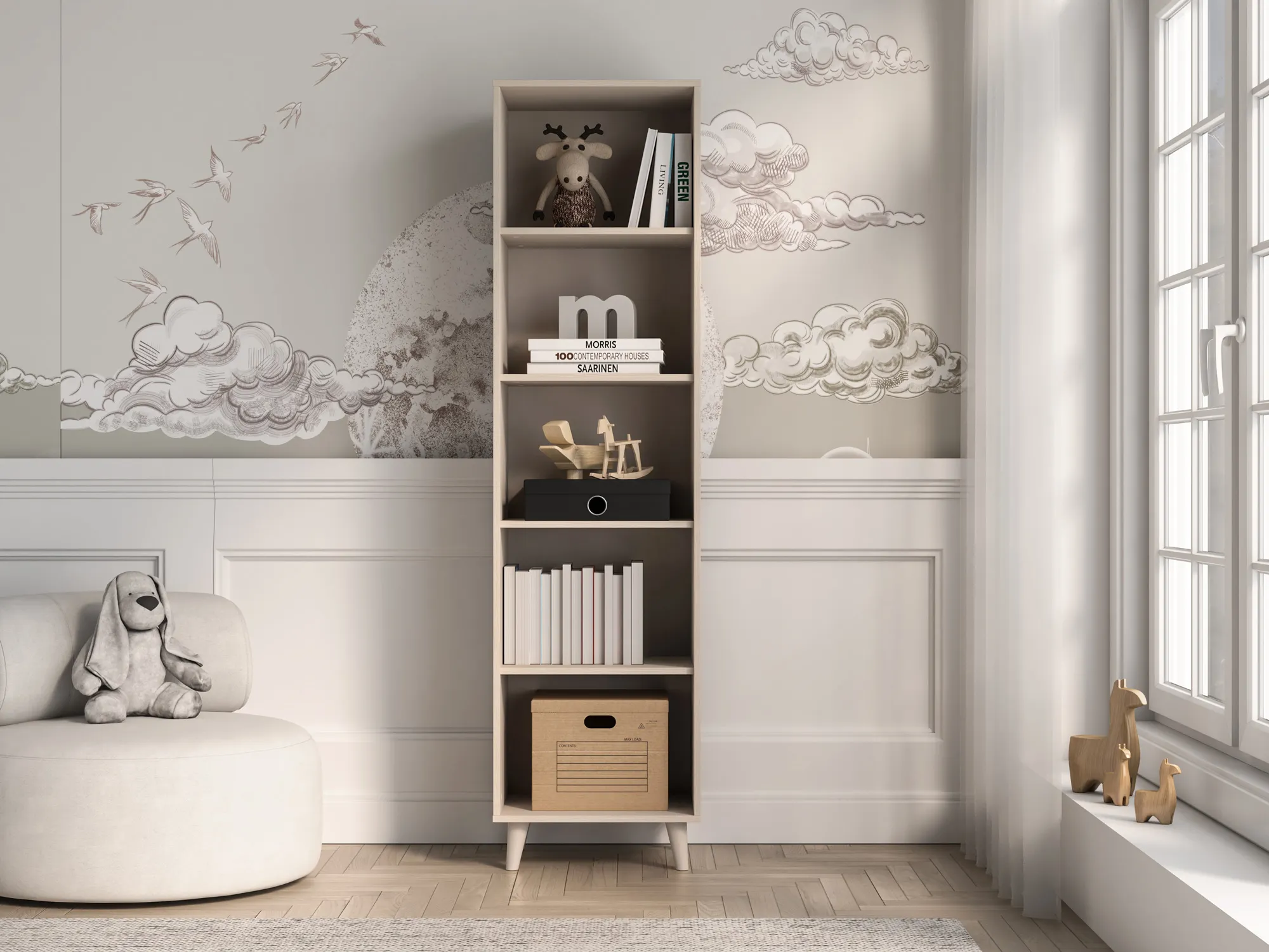 Regał wysoki MEVEL 03 piasek pustyni - 1MEVE03-001