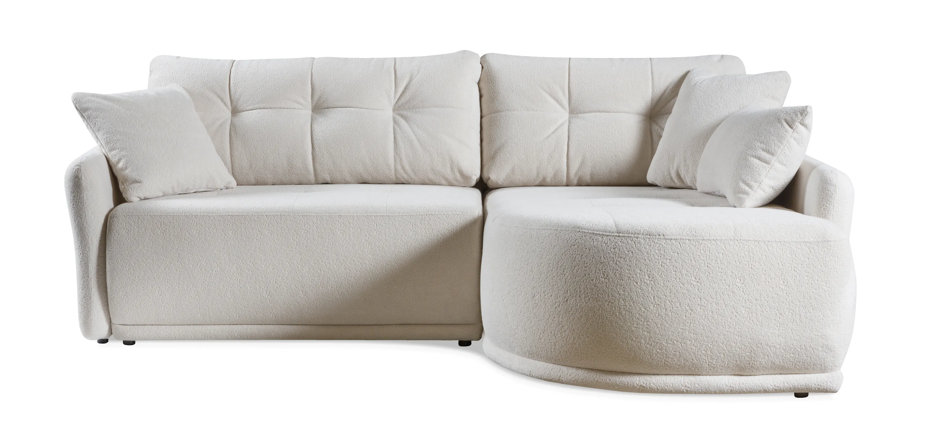 Narożnik rozkładany z pojemnikiem TRIX BELLINI 246 cm prawostronny beżowy - TRIX_BELLINI_22