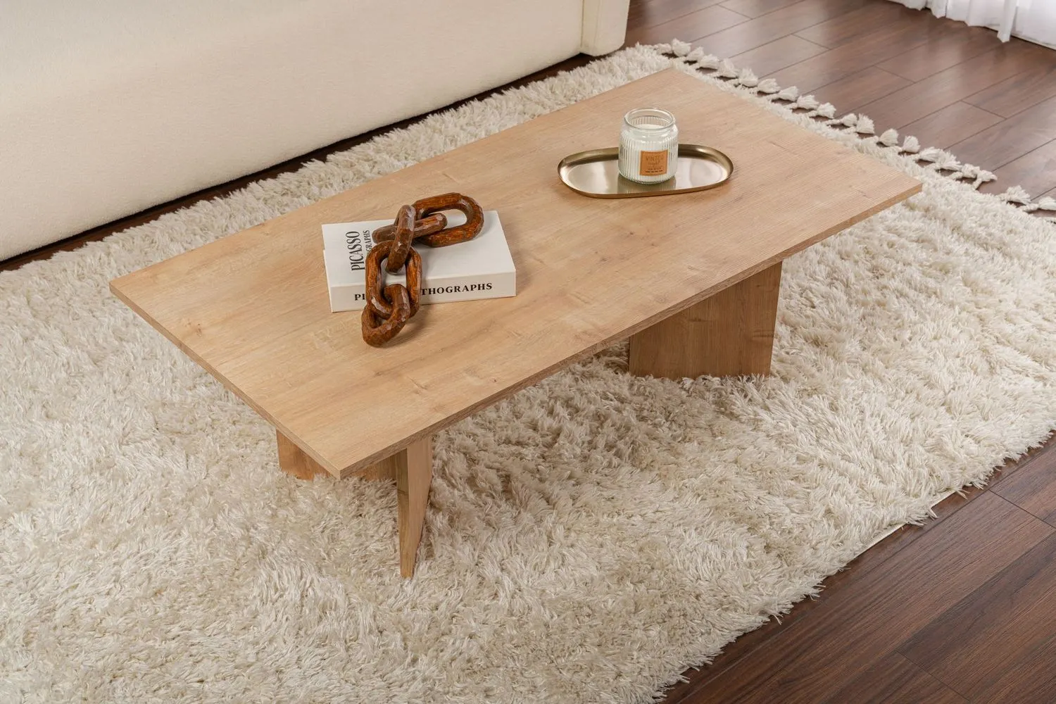 Stolik kawowy SABIN 60x119 cm dąb sapphire — zdjęcie 4
