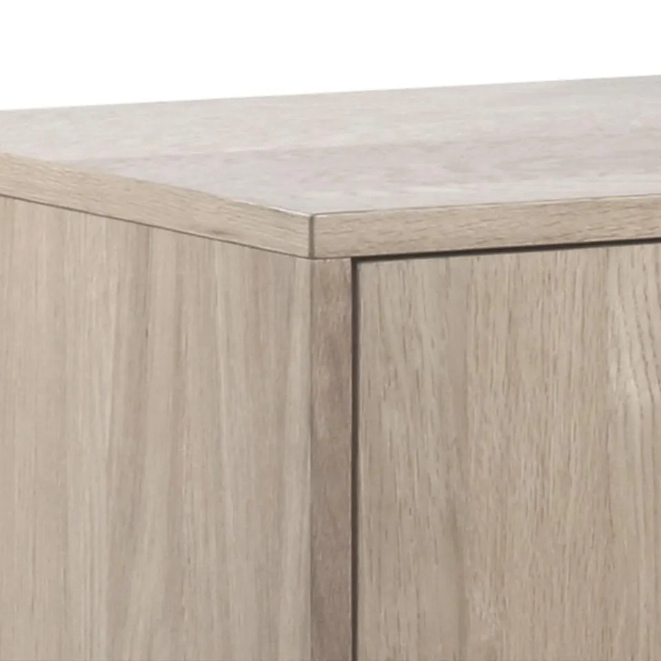 Komoda 2-drzwiowa z 4 szufladami ANAIS 180x44x84 Fornir dębowy bielony olejowany — zdjęcie 9