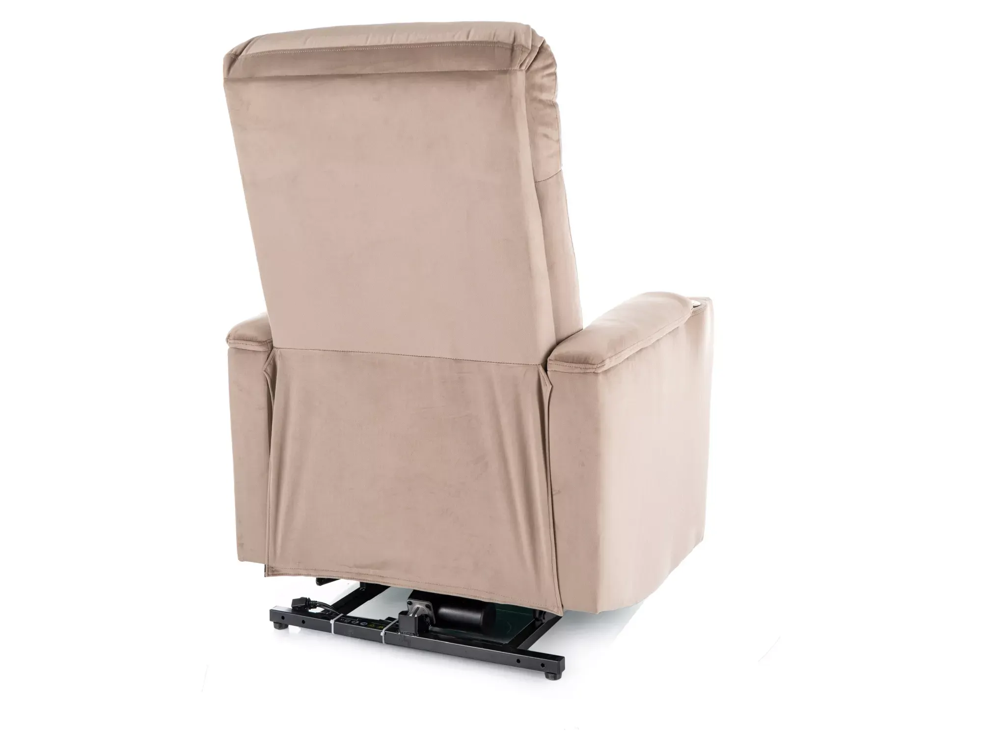 Fotel rozkładany elektryczny IKAR z funkcją pionizacji ciemnobeżowy - IKARVCB