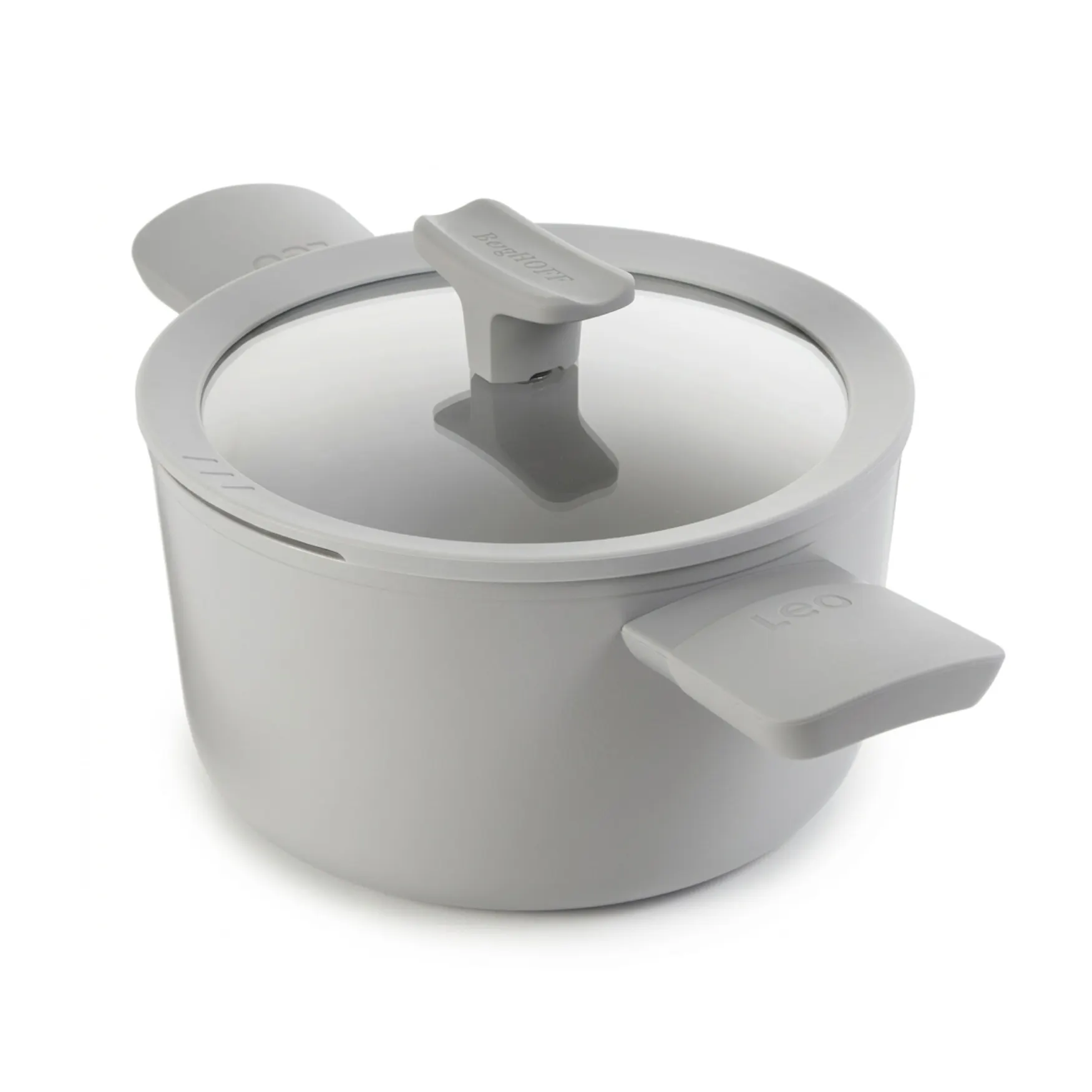 Garnek non-stick LEO z pokrywą BALANCE ECO 20 cm 3,1 L szary Garnek non-stick LEO z pokrywą BALANCE ECO 20 cm 3,1 L szary