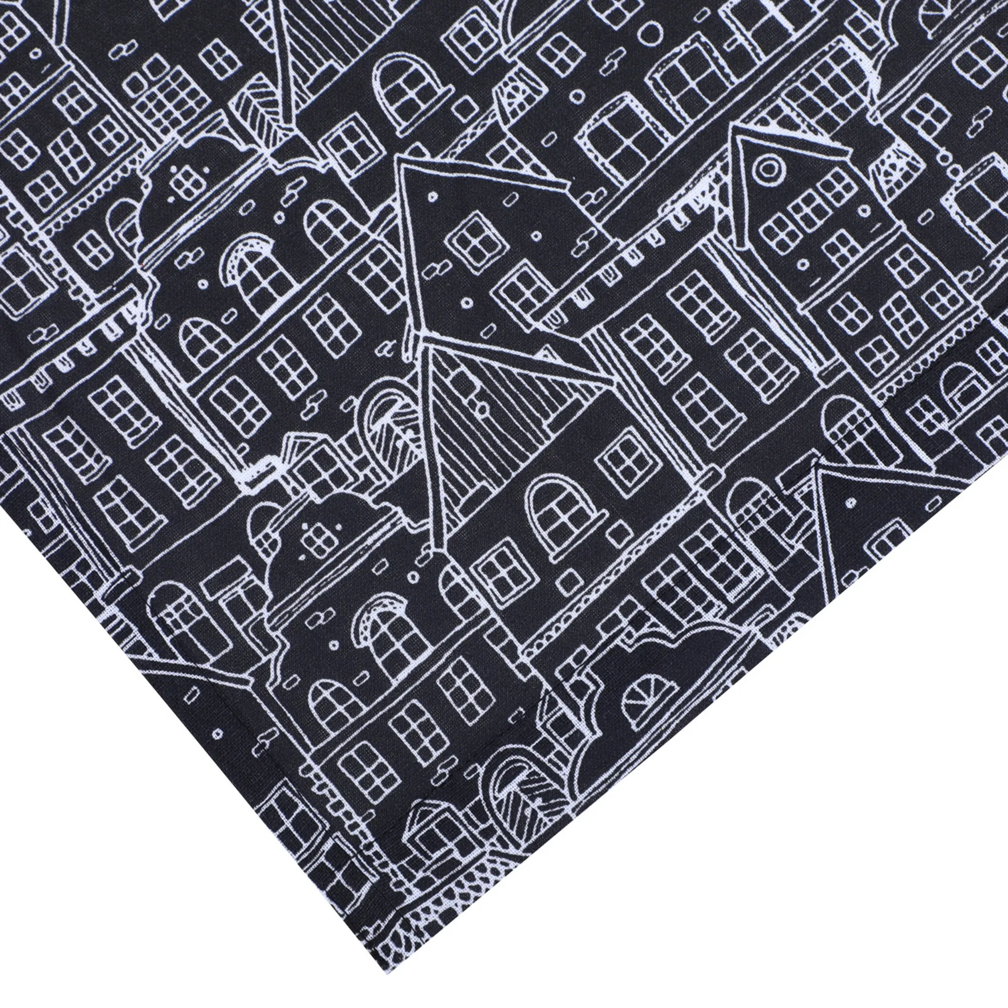 miasto, kredowy kontur, budynki, architektura, rysunek