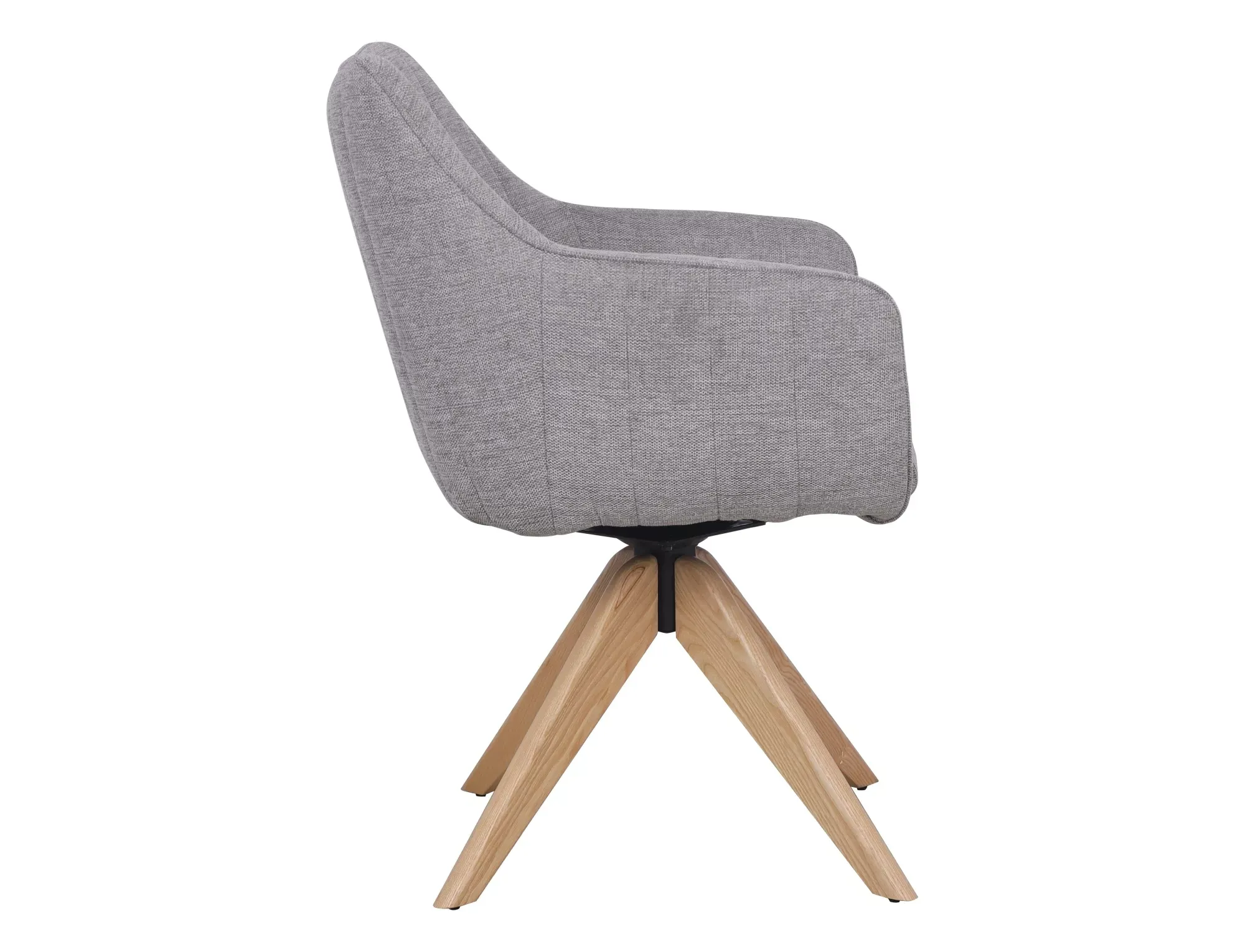 Krzesło obrotowe 180° AZALIA D BREGO szare nogi drewniane - AZALIADBRDSZ