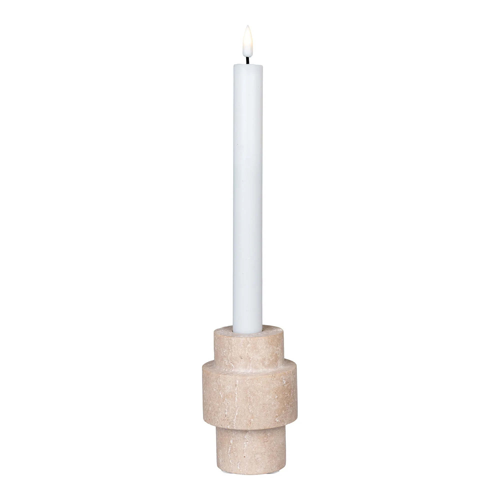 Świecznik trawertyn CANDLE fi7x10 cm 1 beżowy - 4561047