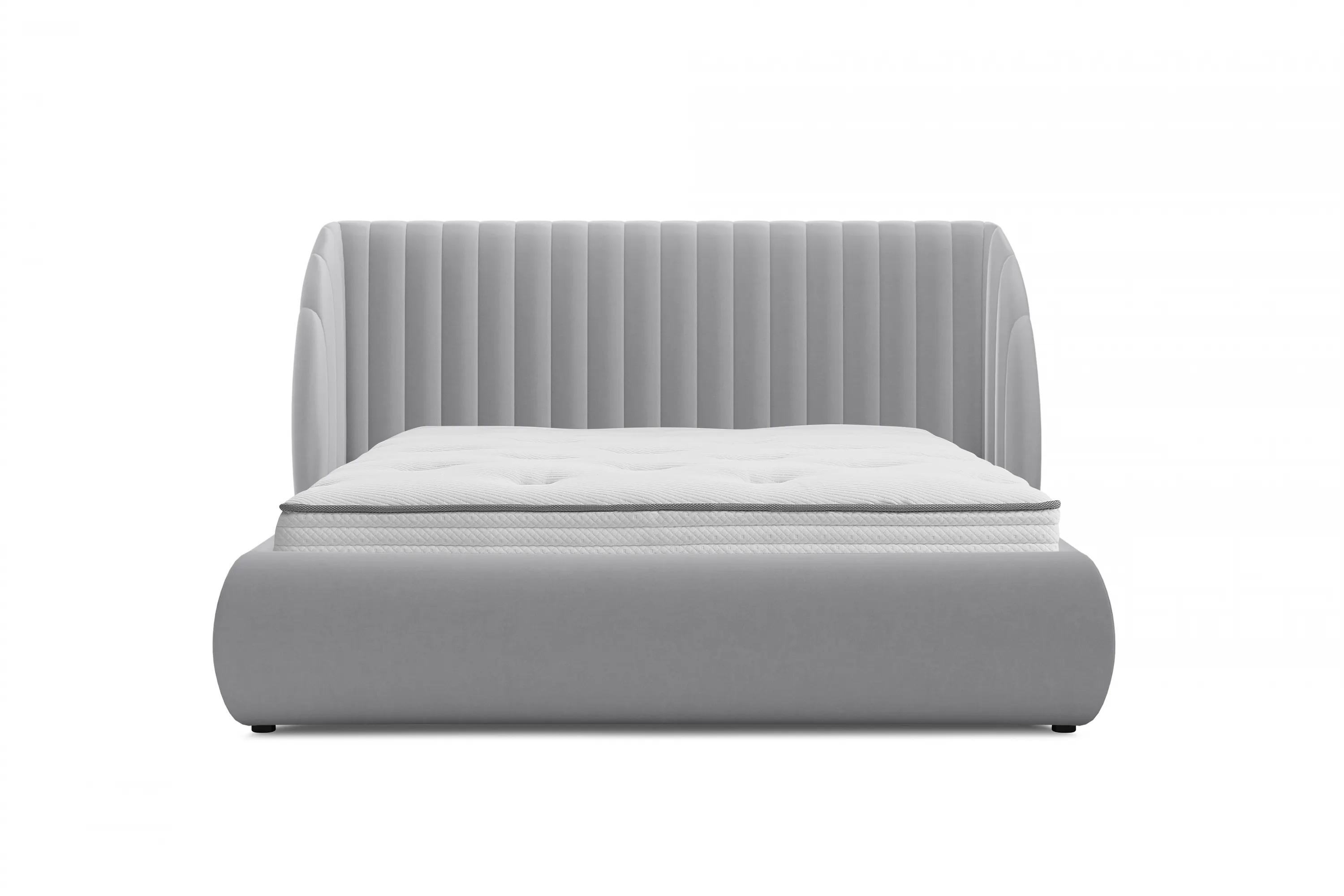 Łóżko Galin z pojemnikiem / 160x200 / Velluto 15 - szary - B_158692