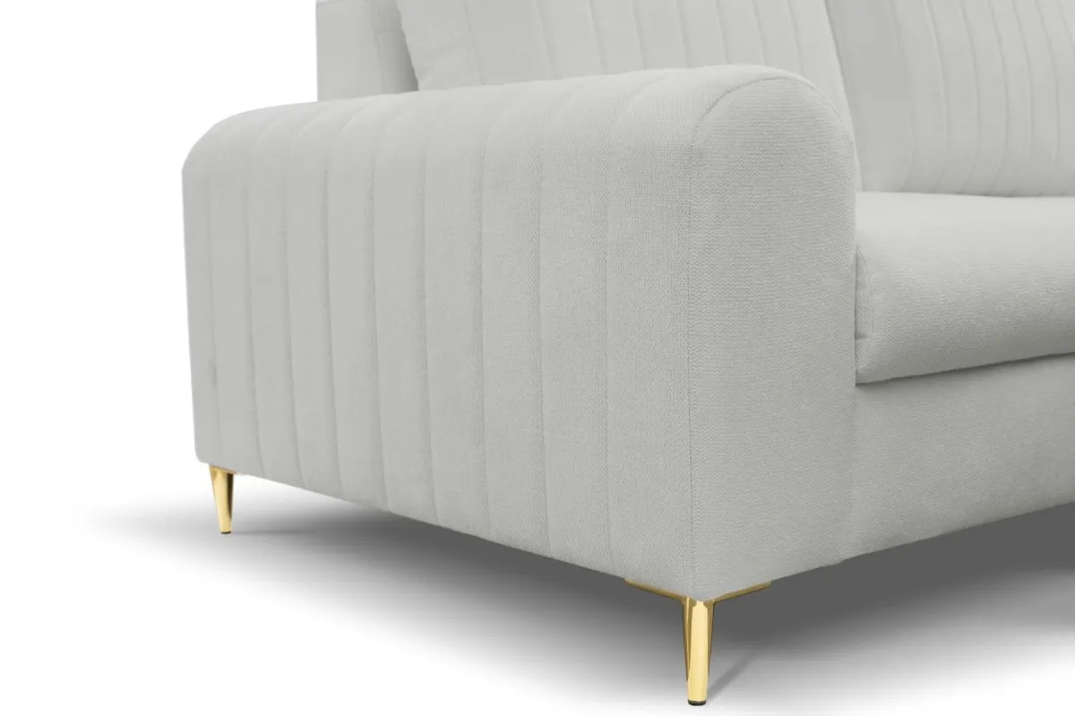 Narożnik rozkładany z pojemnikiem MONACO LOFT 251 cm prawy popielaty