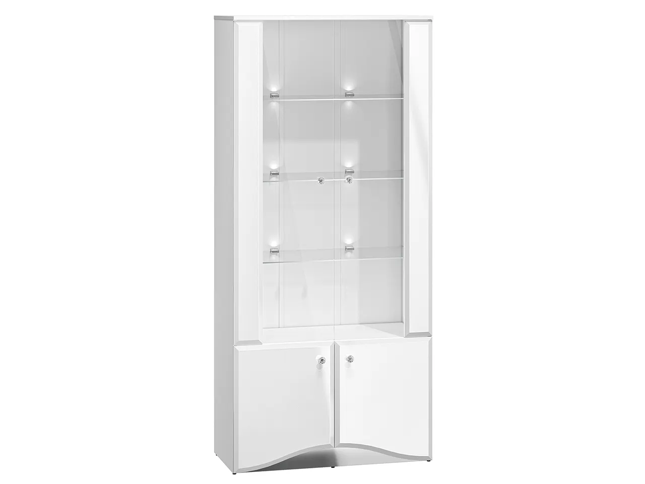 Witryna 4-drzwiowa GLAMOUR 01 - biały połysk Szafka, Meble