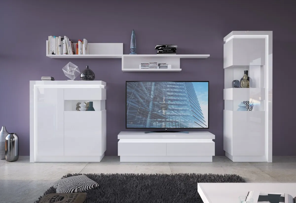 KOMODA RTV LYON BIAŁY LYOF01 BIAŁY ALPIN/BIAŁY HG — zdjęcie 9